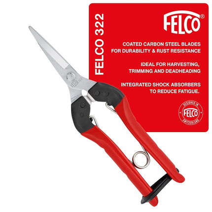 FELCO Model 322 Snips 48mm Straight Chrome Coated 