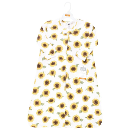 Gigoteuse Unisexe Bébé Hudson Baby en Jersey de Coton à Manches Longues, Sac de Couchage, Couverture, Tournesol, 12-18 Mois