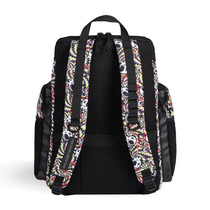 Arena One Go Backpack Swimmers Athletes Sports Gym Rucksack Multisport Daypack Large Size Training Gear Equipment Swim Bag for Men and Women, 45 Liters, Fun Skulls