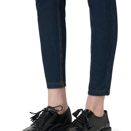 HUE Women's Essential Denim Leggings, Deep Indigo Wash, 1X