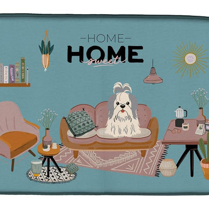 Caroline's Treasures CK7930DDM Tapis de séchage vaisselle Shih Tzu blanc argenté Doux Foyer, Polyester, Multicolore