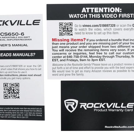 Rockville RCS650-6 Amplificador de 650 W y 6 Zonas de 70 V para Comercios/Restaurantes/Bluetooth