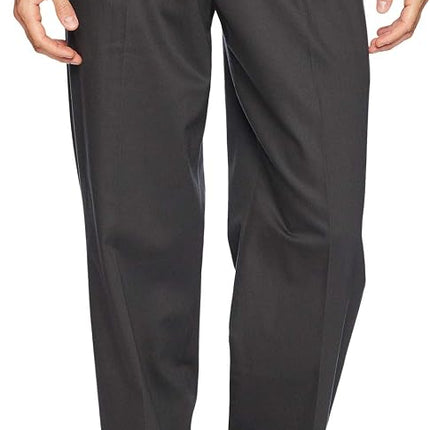 Dockers Men's Relaxed Fit New Signature Khaki Pants D4-Pleated, Steelhead, Medium