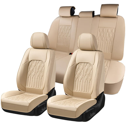 Huidasource Car Seat Covers Full Set, Leather Vehi