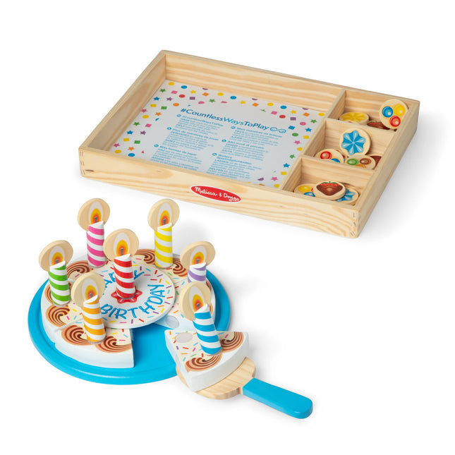 Melissa & Doug Wooden Birthday Cake | Pretend Play