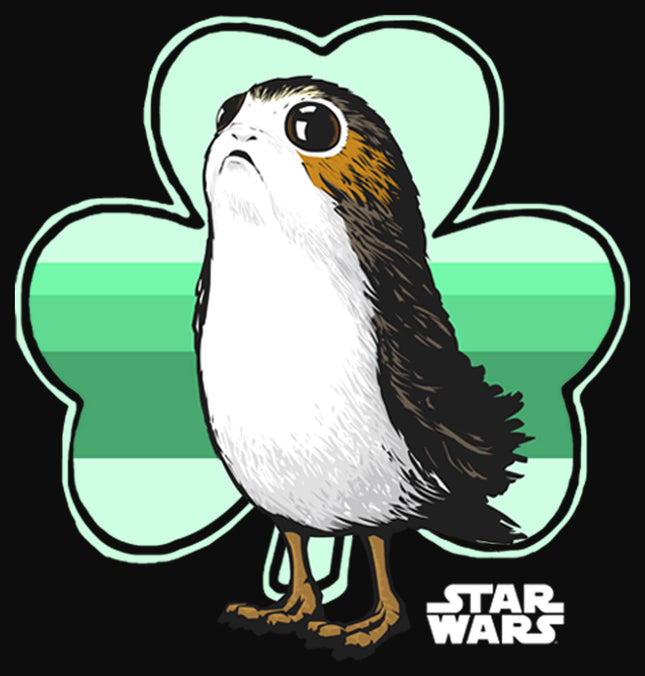 Camiseta sin mangas con espalda nadadora para mujer de Star Wars: Los últimos Jedi de Fifth Sun, diseño de trébol Porg, color negro, talla extrachica