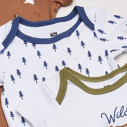Bodysuits de algodón para bebé Hudson Baby, paquete de 3 "Wild and Free", 18-24 meses