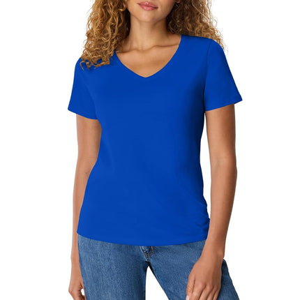 Hanes Women's Perfect-t V-Neck T-Shirt, Ring-Spun 