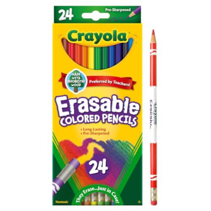 Lápices de colores borrables Crayola (paquete de 24)