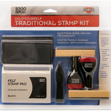 COSCO 2000PLUS Custom Stamp KIT, Black Ink