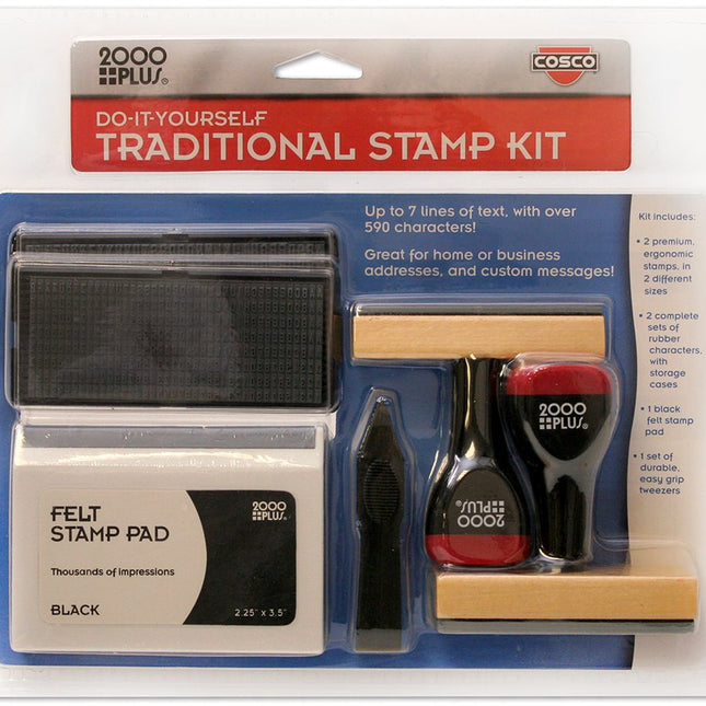 COSCO 2000PLUS Custom Stamp KIT, Black Ink