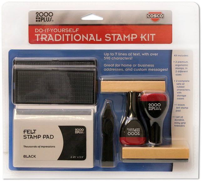 COSCO 2000PLUS Custom Stamp KIT, Black Ink