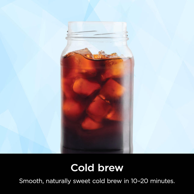 Cafetera Ninja Hot & Iced XL con preparación rápida de café frío, 4 estilos de preparación, 8 tamaños de taza pequeña a taza de viaje, cafetera de una sola porción, jarra de 12 tazas, filtro permanente, depósito extraíble, negra, CM371