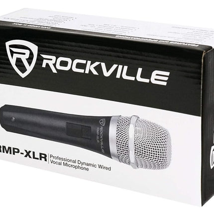 Rockville RMP-XLR Dynamic Cardiod Professional Microphone W/10' XLR Cable + Clip