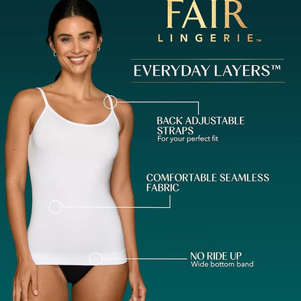 Vanity Fair Women's Layering (Camisole & Tank Tops), Damask Neutral, X-Large
