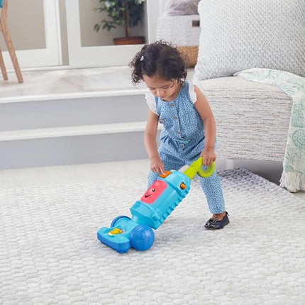 Fisher-Price Toddler Toy Laugh & Learn Light-Up Learning Vacuum Musical Push Along for Pretend Play Infants Ages 1+ Years, FNR97