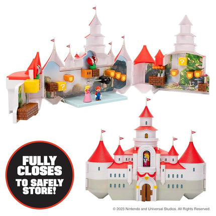Super Mario Bros. Movie Mushroom Kingdom Castle Playset � Includes 1.25� Mario & Princess Peach Mini Figures � Interactive Movie Training Grounds � Ages 3+