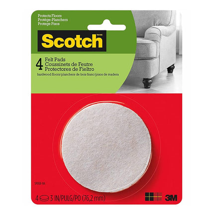 Scotch SP808-NA Furniture-Pads, Beige, Round 3"