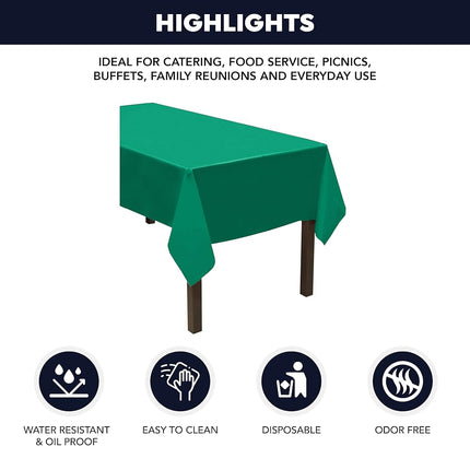 Party Essentials Plastic Banquet Table Roll, 40" x 100', Teal