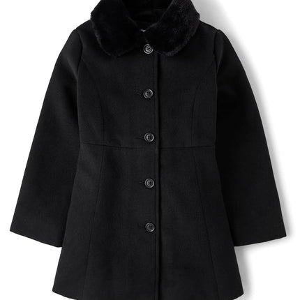 The Children's Place Girls' Dress Coats, Black, Medium