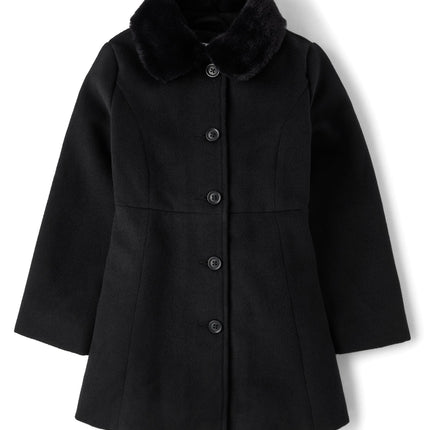The Children's Place Girls' Dress Coats, Black, XX