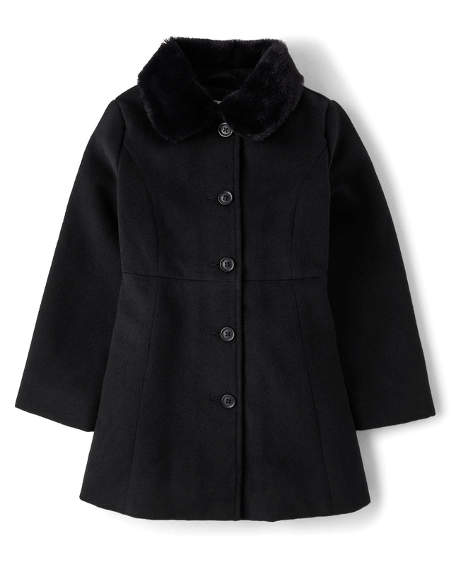 The Children's Place Girls' Dress Coats, Black, XX
