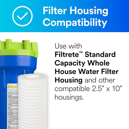 Filtrete 3WH-STDSW-F02 Water Cartridge, White, Replacement Filter
