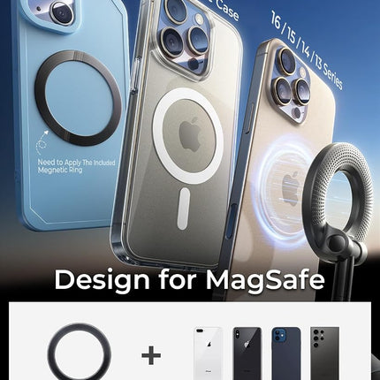 MRGLAS 2026 Upgraded Vacuum Magnetic Phone Holders for Your Car 360° Adjustable Absorption Magnetic Bracket 98LBS Magsafe Suction Cup