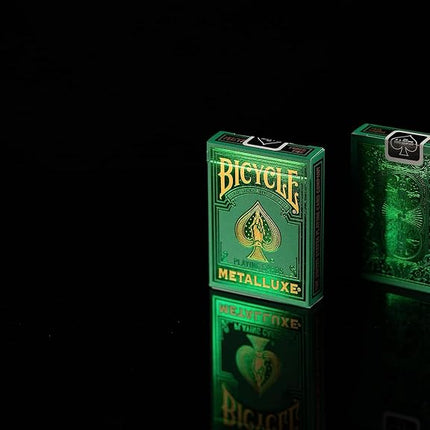 Bicycle Metalluxe Green Playing Cards - Premium Metal Foil Finish - Poker Size