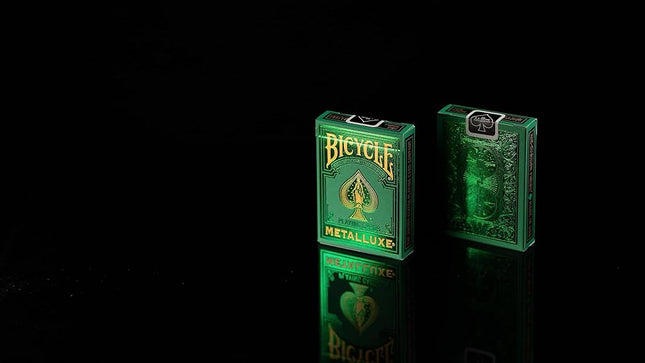 Bicycle Metalluxe Green Playing Cards - Premium Metal Foil Finish - Poker Size