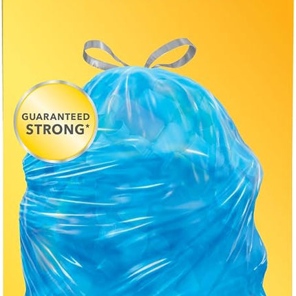 Glad Large Drawstring Recycling Bags, Blue, 30 Gal