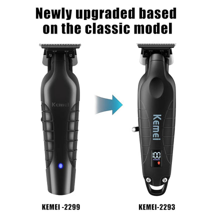 KEMEI 2293 Cordless Zero-Gap T-Blade Hair and Beard Trimmer