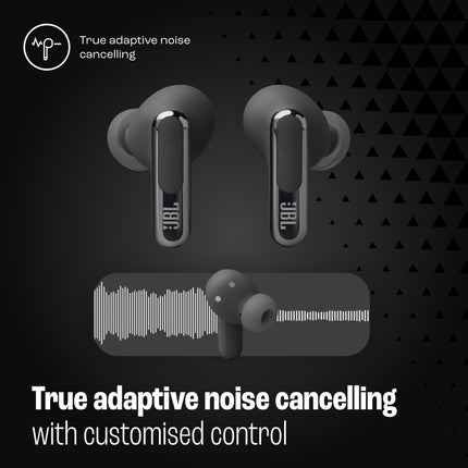JBL Live Beam 3 Wireless Noise Cancelling Headphones, 48 Hours Full Playback, Wireless Charging, 6 Microphones for Perfect Calls, Multipoint Connection, IP55 Waterproof and Dustproof
