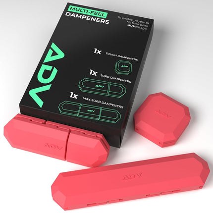 ADV Tennis Dampener for Racket - Custom Feel Tennis Vibration Dampener - Tennis Shock Absorber to Reduce Racket Vibration and Stay on The Strings - Engineered Poly-Silicone Tennis Racket Dampener