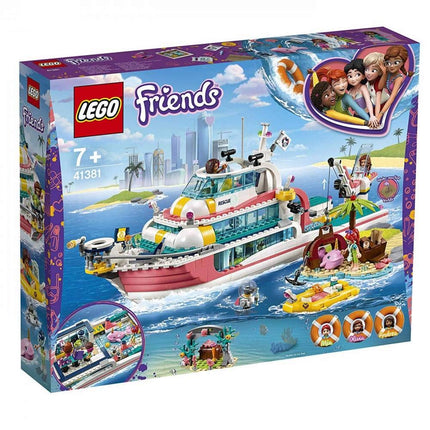 LEGO Friends Rescue Mission Boat 41381 Boat Building Kit with Mini Dolls and Toy Sea Creatures includes Narwhal Figure, Treasure Chest and more for Creative Play (908 Pieces)