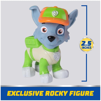 Paw Patrol: Crush N’ Roll Recycling Truck with Rocky Action Figure & Transforming Compacted Trash Vehicle, Kids Toys for Boys & Girls Ages 3 and up