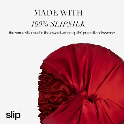 SLIP Pure Silk Bonnet, Scarlet - 100% Mulberry Silk | Made with SlipSilk™