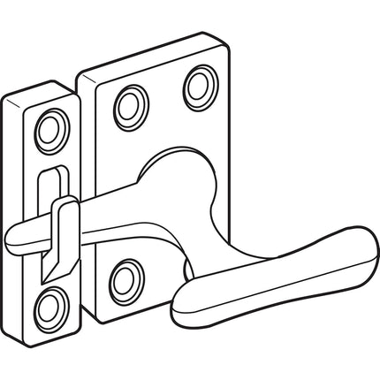 Prime-Line 3683 Casement Sash Lock, H X 1-1/8 in W, Die Cast Zinc, 1-7/8"