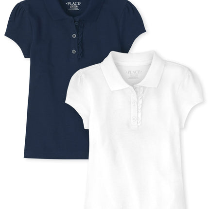 The Children's Place Girls Short Sleeve Ruffle Piq