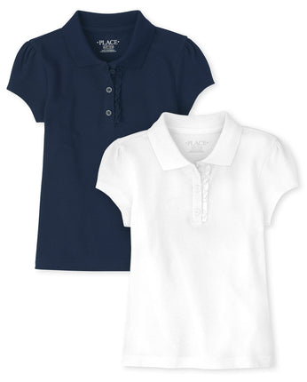 The Children's Place Girls Short Sleeve Ruffle Piq