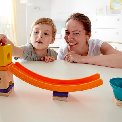 Hape E6023 Quadrilla Mega Skatepark, Wooden Marble Run Accessories - Educational Construction Toys for 4 Years and Up