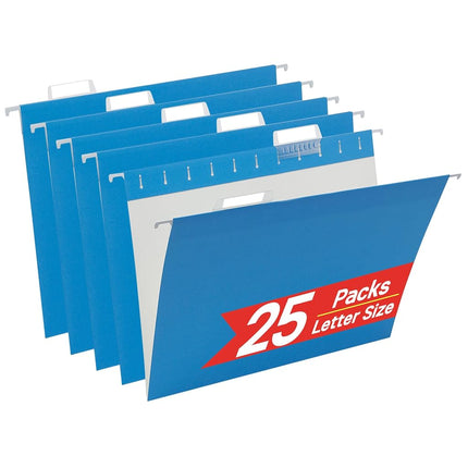 Blue Hanging File Folders,25 Pack Reinforced Hangi