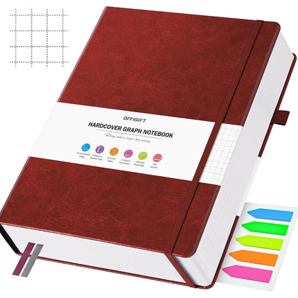 Graph Paper Notebook A4, 312 Numbered Pages Square