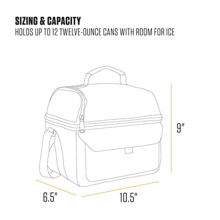 Carhartt Insulated 12 Can Two Compartment Lunch Cooler Tarmac OS