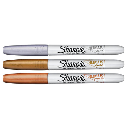 Rotuladores permanentes metálicos Sharpie, punta fina, metálicos surtidos, 36 unidades
