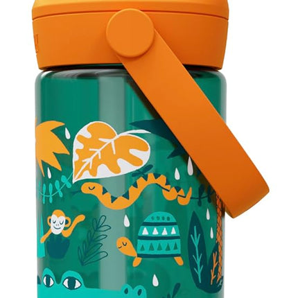 Camelbak THRIVE FLIP STRAW KIDS 0,4L – gourde de sport – étanche – taille adaptée aux enfants – fermeture facile à boire – idéale en déplacement – Animaux de la jungle, taille : OS