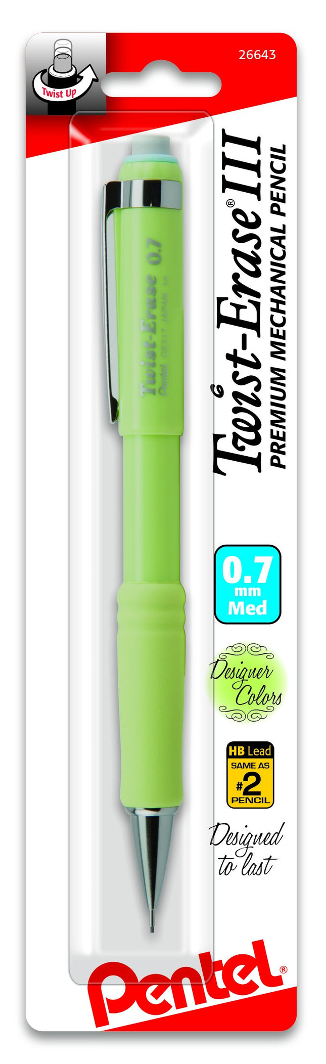 Pentel Twist-Erase III Mechanical Pencil, (0.7mm) 