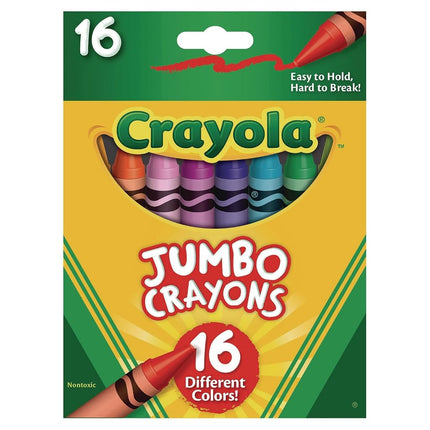 Jumbo Crayons, Assorted Colors, Great Toddler Crayons, 16Count (Pack of 2)
