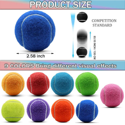 SHYUJAJIE Tennis Balls, 20 Pack Training Tennis Balls,High Elasticity Practice Tennis Balls for Beginner, Exercise Playing Balls for Pet Dog (Dark Blue)