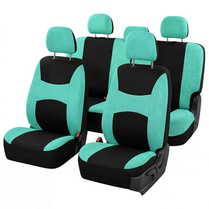 FH Group FB030MINT115 Universal Fit Full Set Mint Automotive Seat Covers fits most Cars, SUVs, and Trucks (Side Airbag Compatible with Split Bench)